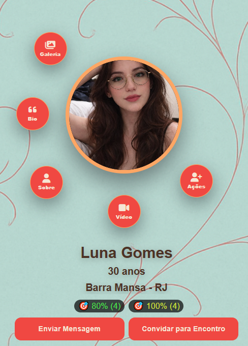 Perfil do Enconei com galeria, informações e conversa